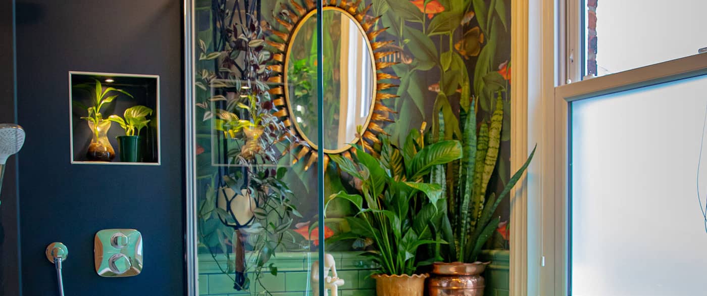 Image of tropical themed bathrooom projects