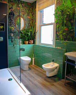 Bathroom with unique design and theme